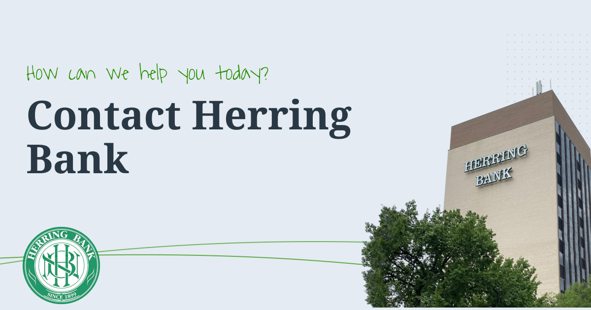 Herring Bank's customer service and department contact information