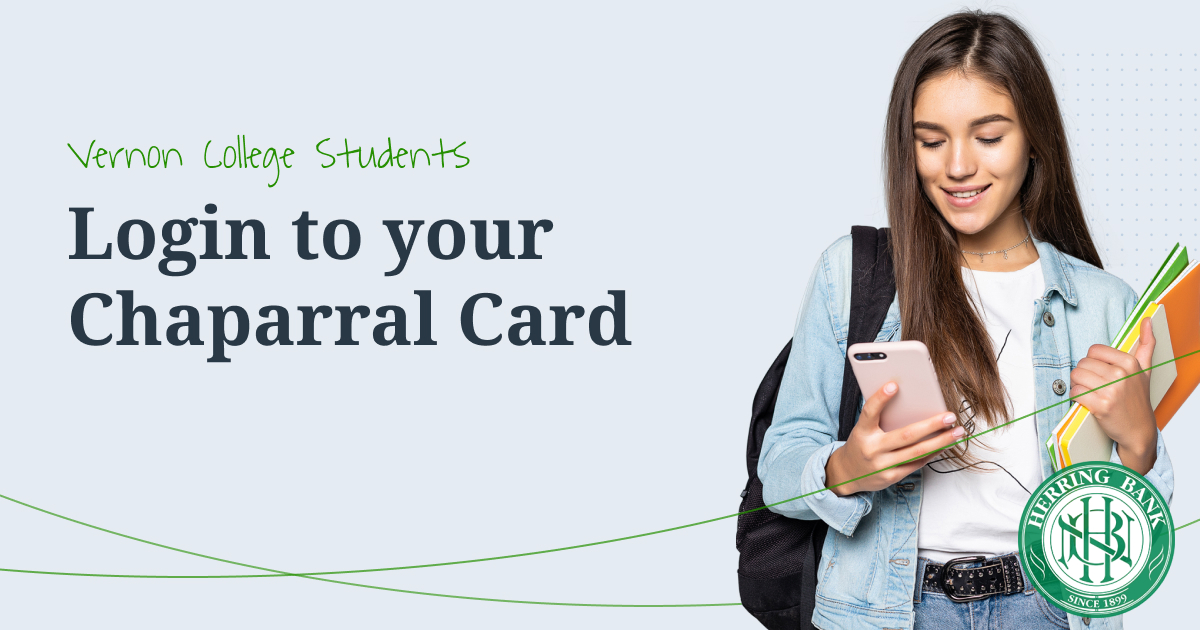 Vernon College's Chaparral Card provided by Herring Bank