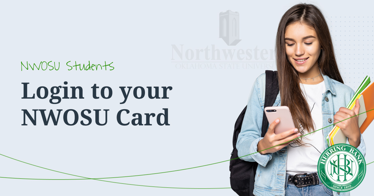 Northwestern Oklahoma State University NWOSU Card provided by Herring