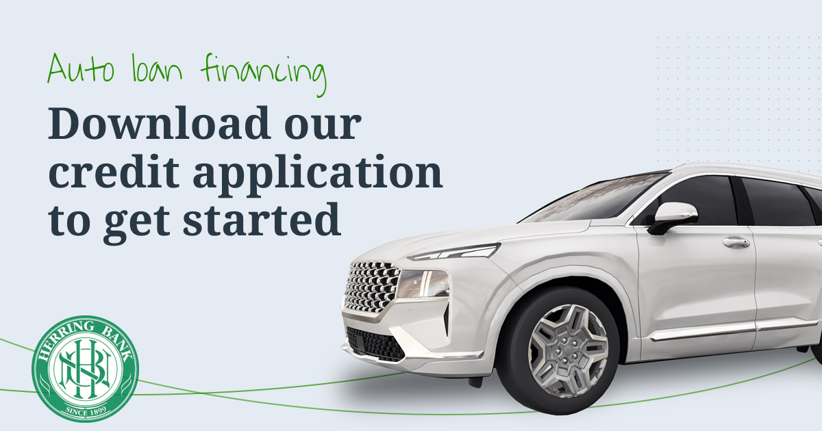 Get started with your auto loan financing and download a credit application