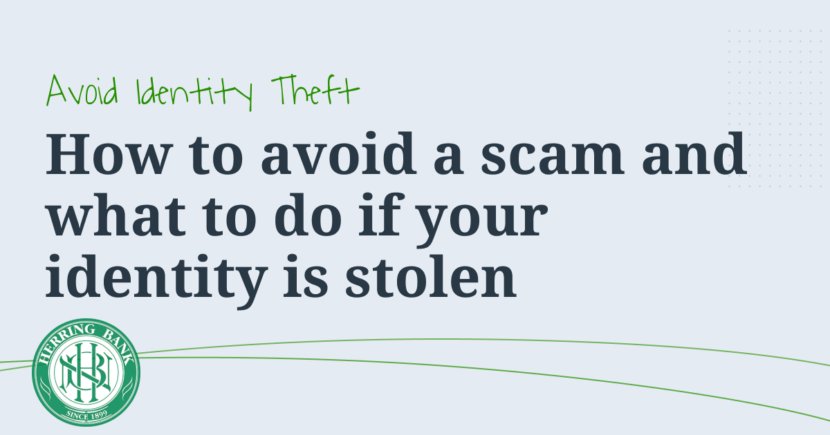 How to avoid a scam and what to do if your identity is stolen - Herring ...