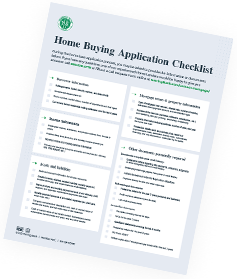 Home buying application checklist