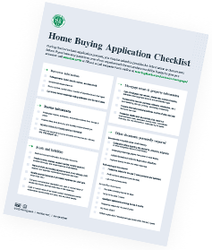 Home buying application checklist