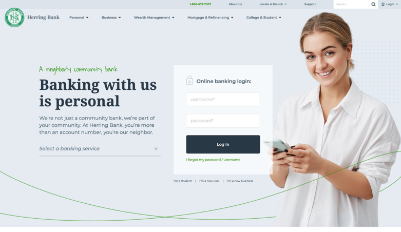 Herring Bank New home page