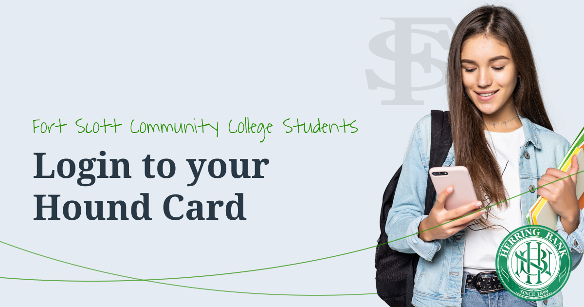 Fort Scott Community College Hound Card provided by Herring Bank