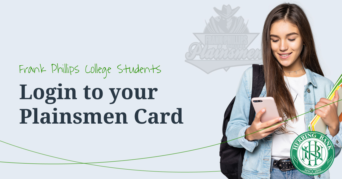 Frank Phillips College Plainsmen Card provided by Herring Bank