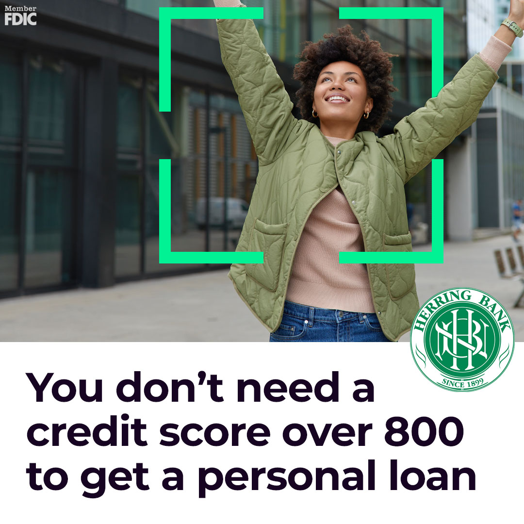 You don't need a credit score over 800 to get a personal loan