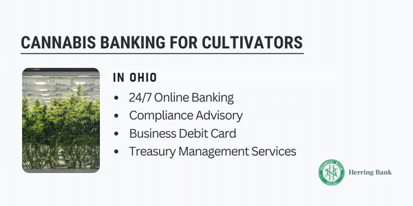 Cannabis banking for cultivators in Ohio Cannabis banking for cultivators in Ohio