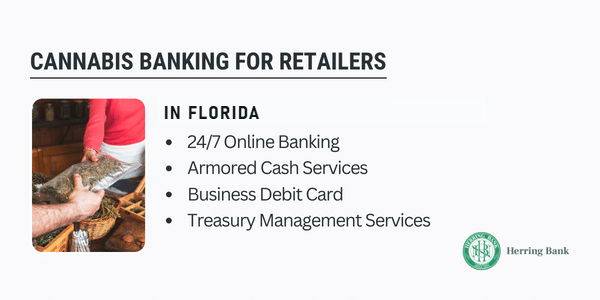 Cannabis banking for retailers in Florida Cannabis banking for retailers in Florida