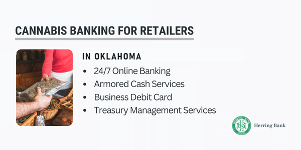 Cannabis banking for retailers in Oklahoma