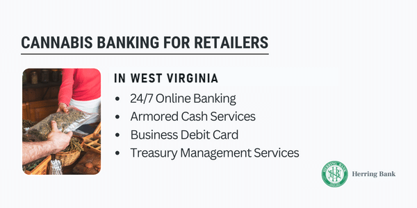 Cannabis banking for retailers in West Virginia Cannabis banking for retailers in West Virginia
